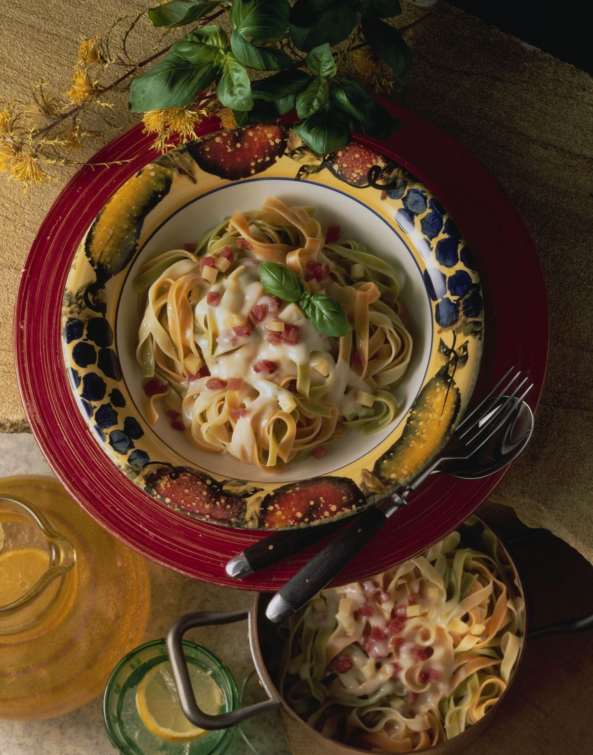 recipe image Bunte Tagliatelle alla Carbonara