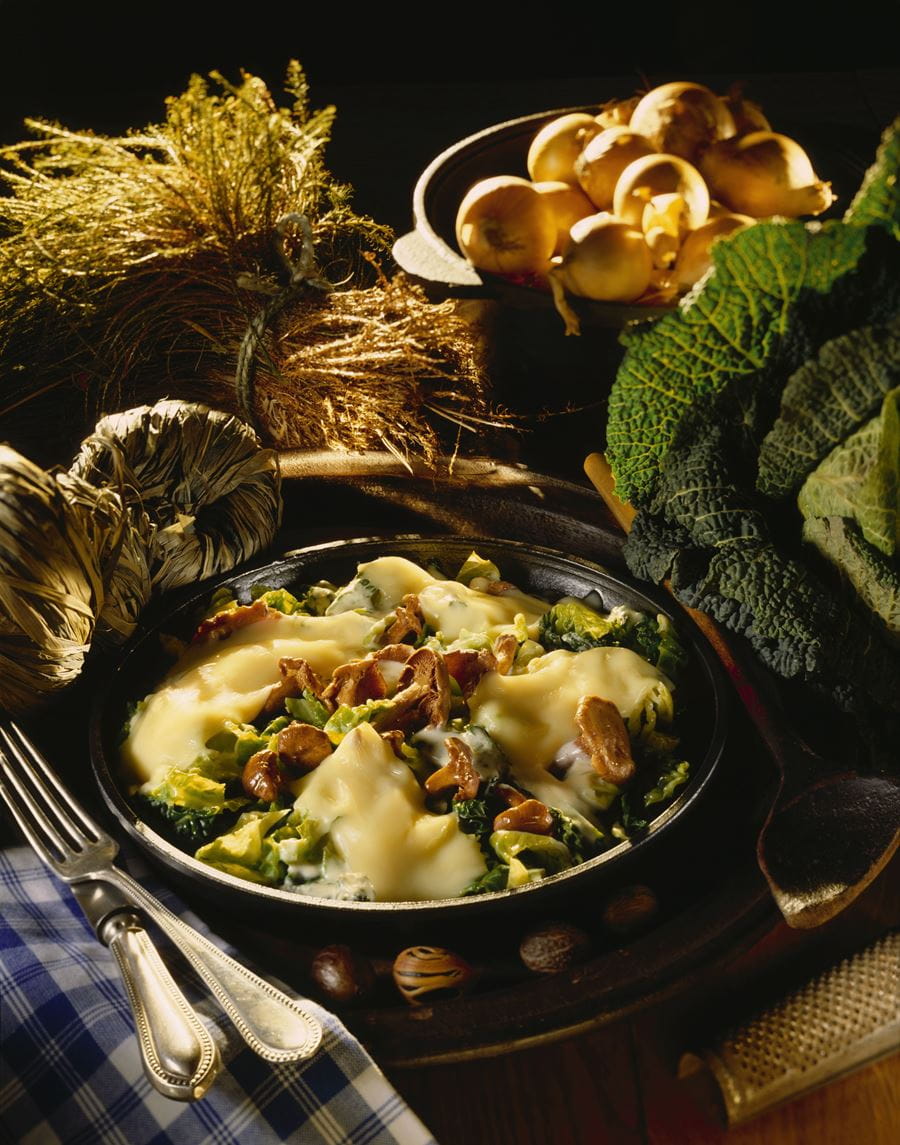 recipe image Wirsinggratin mit Pfifferlingen